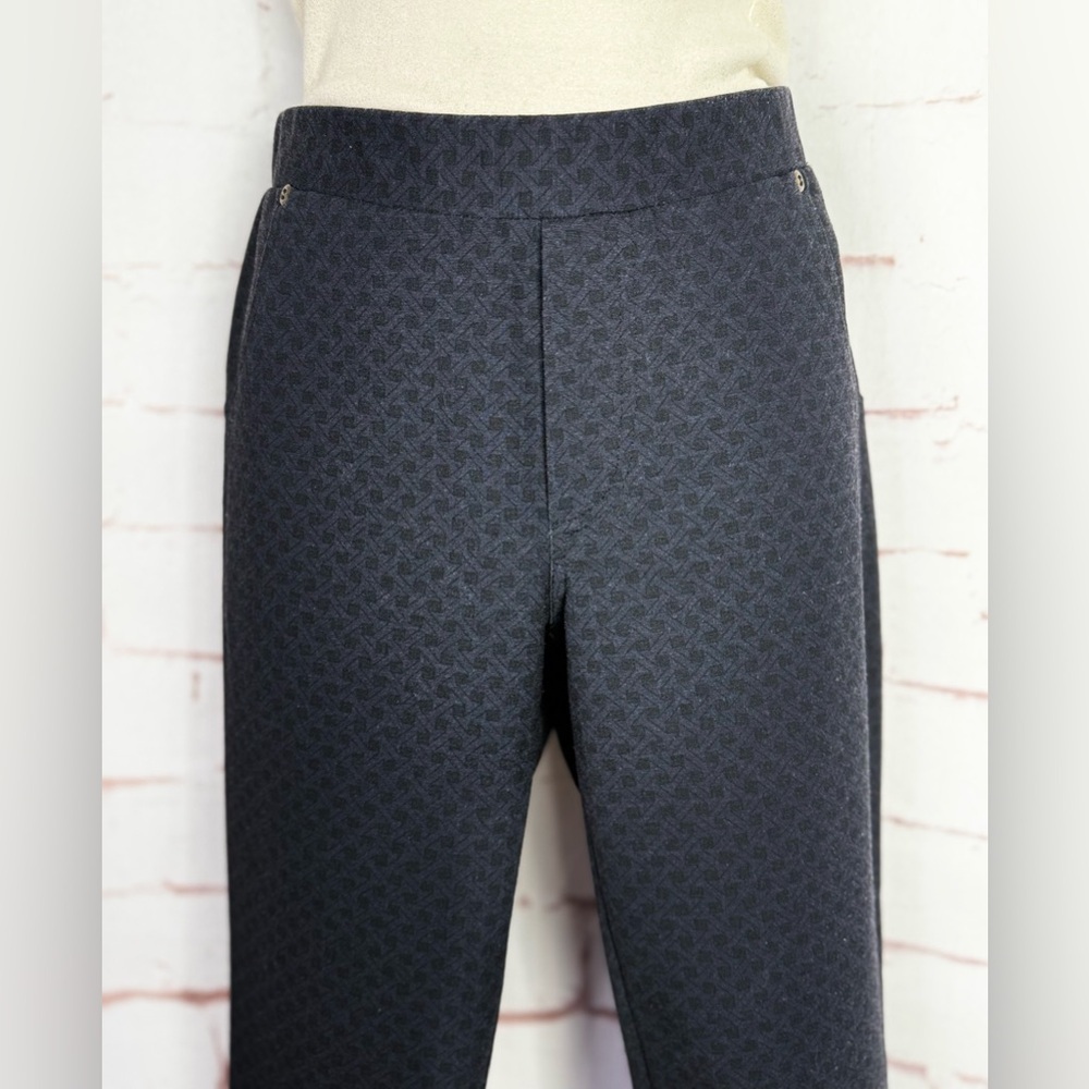 INSIGHT Size 4 Midnight Blue Jacquard 26” Waist Pull On Dress Slacks - Picture 2 of 13